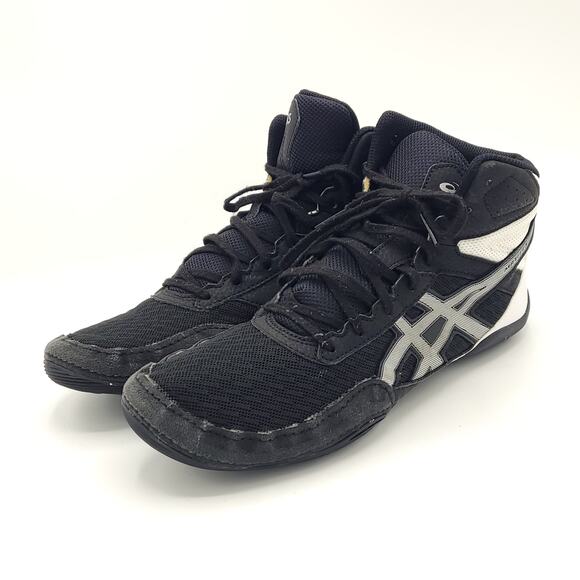 ASICSMatflex 6 Wrestling Shoes Black white men's size 9